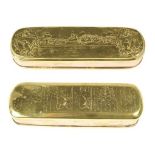 (2) 18th Century Dutch Brass/Copper Tobacco Boxes