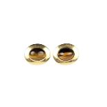 14k Yellow Gold Cat's Eye Earring, 5.5 dwt