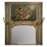 19th C French Gilt Trumeau w Sconces