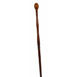 Turned Wood Walking Stick