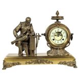 Late 19th C. New Haven Figural Mantel Clock