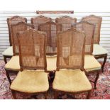 Set of 10 French Early 20th C. Dining Chairs