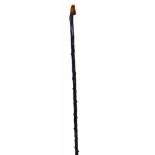 Slim Black Wooden Walking Stick