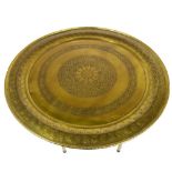 Large Embossed Brass Platter