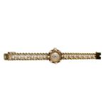 Peter Bisot 14k Gold & Pearl Watch, approx 12 dwt
