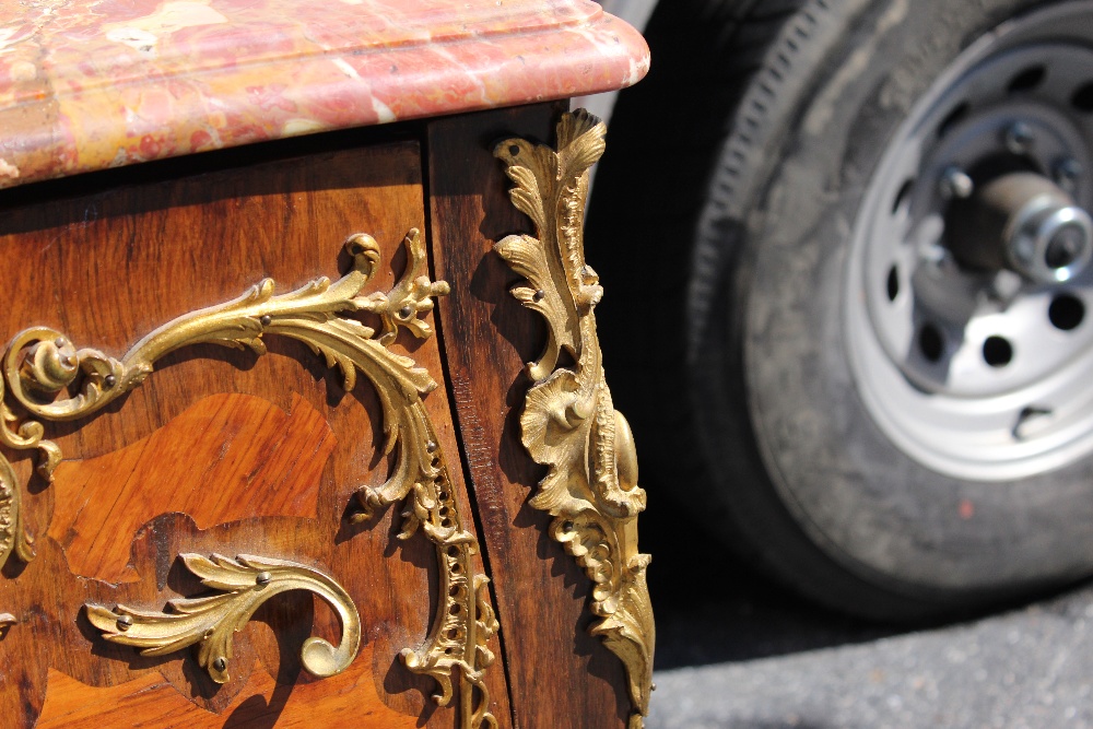 Impressive 19th C Louis XV Style Marble Top Bombay - Image 6 of 12