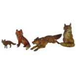 Collection (4) Viennese Diminutive Bronze Animals