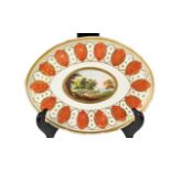 English Derby Oval Teapot Stand