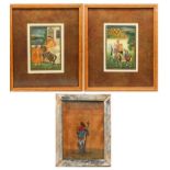 (3) Indian Miniature Paintings