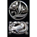 (2) Norseland by Coro, Sterling Silver Brooches