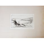 Coastal Landscape, Signed Etching, Cornwall, 1927