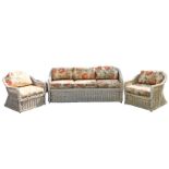 Set of (3) Wicker Furniture Patio Set