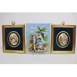 Group of (3) Wall Hanging Porcelain Pieces