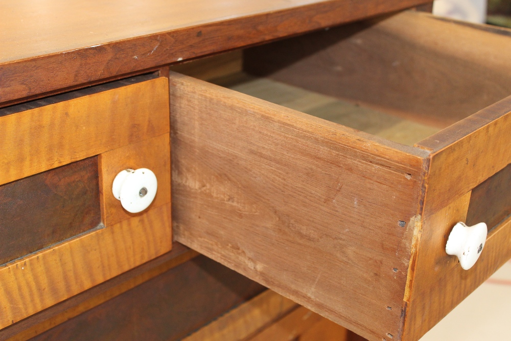 Antique Empire Tiger Maple Five Drawer Dresser - Image 6 of 7