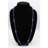 Lapis and Gold Bead Necklace