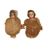 Pair of Antique Female Dolls, Early 20th Century