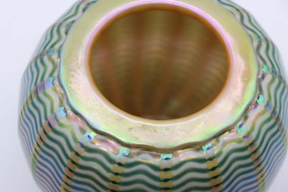 Lundberg Studios Iridescent Vase, Signed on Base - Image 2 of 3