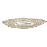 Embossed Sterling Silver Oval Dish, 12 OZT