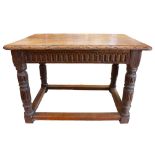 17th C Refectory Wood Carved Table