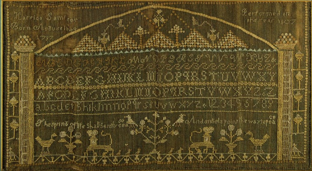 Important Early 19th Century American Sampler 1807 - Image 2 of 4