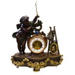 French Cronical Figural Clock Circa.1890