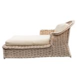Wicker Chaise Lounge Patio Chair