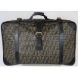 Vintage Fendi Zucca Black/Brown Luggage