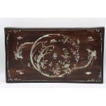 Antique Chinese Lacquer Box, Mother of Pearl Inlay