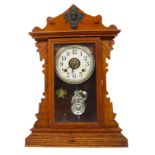 Wood Mantle Clock with Detailing