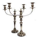 Pair of Silver Candelabras