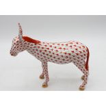 Herend Hungary Porcelain Donkey Figurine