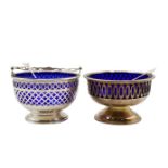 (2) Reticulated Baskets w (2) Sterling Spoons