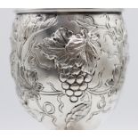 Important American Repousse Sterling Silver Goblet