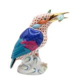 Herend Hungary Porcelain Kingfisher Figurine