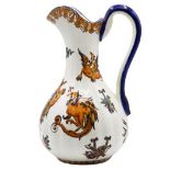 French Hand Painted Porcelain Pitcher