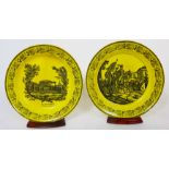 (10) French Yellow Creil Porcelain Set