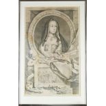 1747 Engraving of Elizabeth, Queen of Henry VII