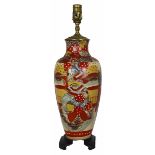 Chinese Red Porcelain Vase Mounted as Lamp