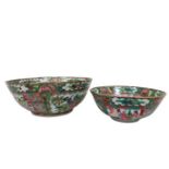 (2) Chinese Rose Medallion Bowls