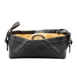 Fendi Italian Selleria Black Leather Handbag