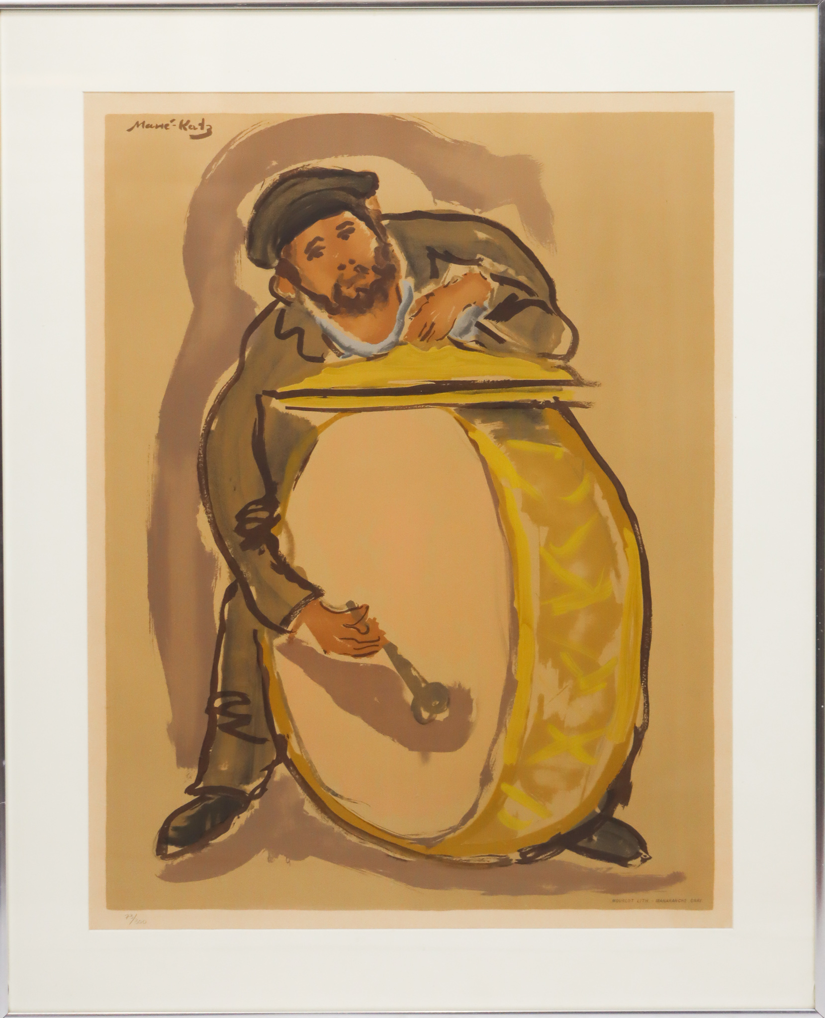 Mane Katz (1894-1962)Ukraine,Hassid Drummer Litho