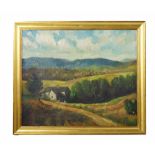 Early 20th C. American Landscape Oil on Canvas