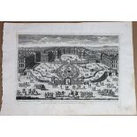 (2) French Engravings of Royal Palaces 1600's