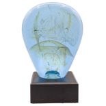 Blown Glass Blue Sculpture