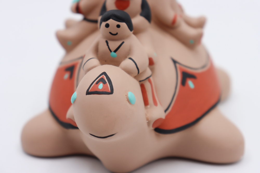 Contemporary Cochiti Pueblo Mother Turtle - Image 5 of 6