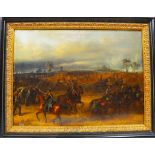 19th C. Continental European Battle Scene, O/C