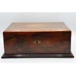 Antique Burlwood Box w/ Inlaid Top