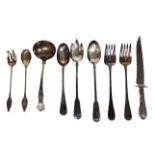 (9) Piece group of Plated Silver Ware