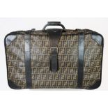 Vintage Fendi Zucca Black/Brown Luggage