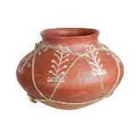 Southwestern Terracotta Jar with Leather Wrap